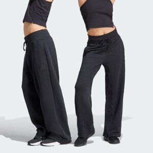 Adidas Lounge French Terry Straight Leg Baggy Pants Size XL black